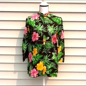Ralph Lauren vintage tropical linen mandarin shirt